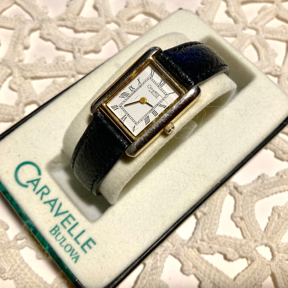 Bulova Caravelle Women’s Tank Watch #48H69 with Box